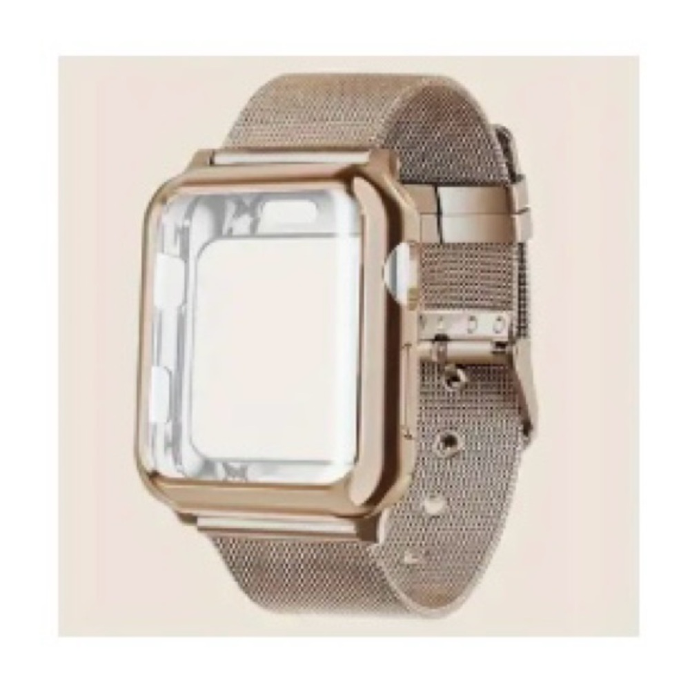 Gold Smartwatch with Mesh Band